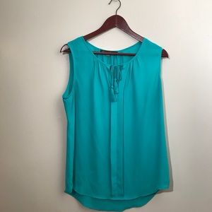 Turquoise Teal Rose & Olive Tank Top